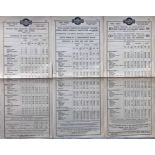 Trio of 1923/4 Metropolitan Electric Tramways (Underground Group) tram stop PANEL TIMETABLES