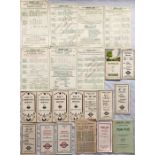 Bundle (24) of Green Line Coaches individual route TIMETABLE LEAFLETS etc including 7 x 1930 Green