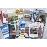 Large quantity (c120) of BUS & COACH MANUFACTURER'S BROCHURES & PAMPHLETS dating from the 1960s to