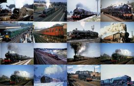 Very large quantity (approx 500) of 35mm RAILWAY COLOUR SLIDES, nearly all from the 1950s/60s and by