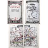 c1909 London Underground STREET & RAILWAY MAP. A 54-page booklet featuring prominent use of the then