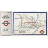 1933 first edition of the H.C. Beck London Underground diagrammatic card POCKET MAP with the