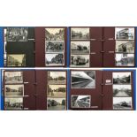 2 large albums of loose-mounted PHOTOGRAPHS/POSTCARDS compiled by the late Alan A Jackson, historian