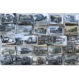 Large quantity (approx 1,800) of b&w, mainly postcard-size BUS, COACH, TRAM & TROLLEYBUS PHOTOGRAPHS
