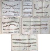 Collection (6) of 1905 LONDON TRAMWAY PLANS 'Suggested Surface Tramway Routes....showing nature of