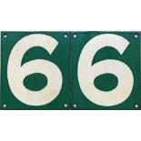 Pair of British Railways (Southern Region) enamel CAR STOP SIGNS, both are no 6. In good, ex-use