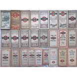 Quantity (25) of 1911 onwards London Bus POCKET MAPS comprising LGOC issues dated from Oct 1911 to