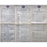 Trio of 1923/24 Metropolitan Electric Tramways (Underground Group) tram stop PANEL TIMETABLES