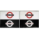 London Transport enamel BUS & RED ARROW STOP FLAG. These were used from the late 1960s until the