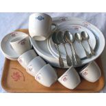 Selection of London Transport & LGOC CROCKERY & CUTLERY as used in bus garage & Underground