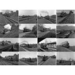 Quantity (100) of 1950s b&w STEAM RAILWAY NEGATIVES (120-size, 6cm x 4.5cm) taken by the railway