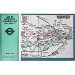 1926 London Underground linen-card POCKET MAP from the Stingemore-designed series of 1925-32. This