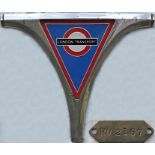 London Transport Routemaster perspex GRILLE BADGE, of the type fitted from 1965 onwards, complete