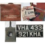 Selection of Midland Red items comprising 2 FRONT REGISTRATION PLATES: VHA 433 (ex 1955 D7) and