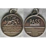 London Transport solid silver PASS as issued to very senior staff to provide them with free travel