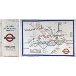 1933 first edition of the H.C. Beck London Underground diagrammatic card POCKET MAP with the