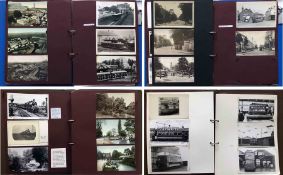 2 large albums of loose-mounted PHOTOGRAPHS/POSTCARDS compiled by the late Alan A Jackson, historian