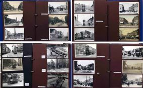 2 large albums of loose-mounted PHOTOGRAPHS/POSTCARDS compiled by the late Alan A Jackson, historian