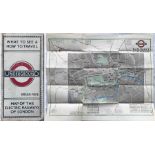 1924 London Underground POCKET MAP of the Electric Railways of London "What to see and how to