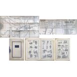 Pair of items by Fred Stingemore (1890-1954) comprising a 1921 DISTANCE MAP OF UNDERGROUND RAILWAYS,