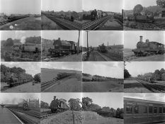 Quantity (c100) of 1940s/50s b&w STEAM RAILWAY NEGATIVES (120-size, 6cm x 4.5cm) taken by the