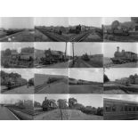 Quantity (c100) of 1940s/50s b&w STEAM RAILWAY NEGATIVES (120-size, 6cm x 4.5cm) taken by the