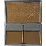 1930s CIGARETTE CASE with engraved London Underground map on the inside including pre-WW2 bullseye