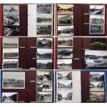 3 large albums of loose-mounted PHOTOGRAPHS/POSTCARDS compiled by the late Alan A Jackson, historian