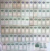 Large quantity (70+) of London Transport POCKET MAPS for Country Buses from 1948-69 and Green Line