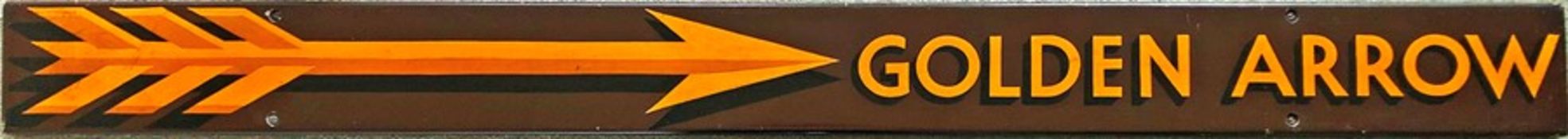 Southern Railway/British Railways (Southern Region) CARRIAGE BOARD 'Golden Arrow' as used on the