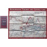 1924 Metropolitan Railway POCKET MAP, the Met's own version of the London Underground map. This is