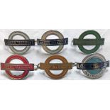 Selection (6) of London Transport CAP BADGES comprising 2 x Central Bus Driver/Conductor (one