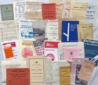 Good quantity (approx 50) of 1950s-80s TIMETABLE etc LEAFLETS & PAMPHLETS for Lancashire operators