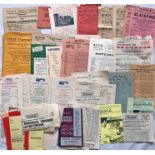 Large quantity (approx 65) of 1920s-80s (mostly 1930s-60s) TIMETABLE etc LEAFLETS & PAMPHLETS for