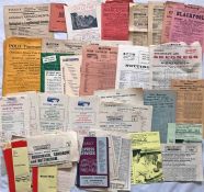 Large quantity (approx 65) of 1920s-80s (mostly 1930s-60s) TIMETABLE etc LEAFLETS & PAMPHLETS for