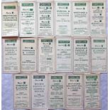 Selection (17) of 1932 Green Line Coaches Ltd TIMETABLE LEAFLETS for individual routes lettered from