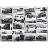 Large quantity (600+) of b&w, postcard-size PHOTOGRAPHS of London Trams, a few pre-WW2 noted, most