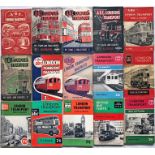 Selection (15) of 1944-1964 IAN ALLAN ABCs of London Transport Trams & Trolleybuses, Buses & Coaches