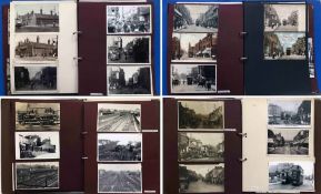 2 large albums of loose-mounted PHOTOGRAPHS/POSTCARDS compiled by the late Alan A Jackson, historian