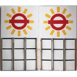 London Transport enamel BUS STOP FLAG specially designed and produced for the LT Round London
