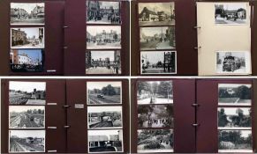 2 large albums of loose-mounted PHOTOGRAPHS/POSTCARDS compiled by the late Alan A Jackson, historian