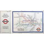 1933 first edition of the H.C. Beck London Underground diagrammatic card POCKET MAP with the