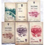 Selection (6) of LCC Tramways POCKET MAPS comprising issues dated 11/21, 5/22, 10/22, 5/23, 11/23