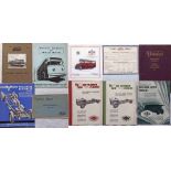 Quantity (10) of 1920s/30s/50s bus & trolleybus MANUFACTURERS' BROCHURES including 1931 Dennis Dart,