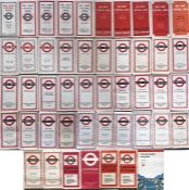Large quantity (47) of 1930s-70s (one from 1994) London Transport Central Buses POCKET MAPS. Most