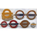 Selection (7) of London Transport Underground CAP & LAPEL BADGES comprising late-1970s Station
