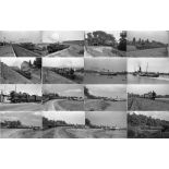 Quantity (c100) of 1940s/50s b&w STEAM RAILWAY NEGATIVES (120-size, 9cm x 6cm) taken by the