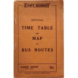 1929 East Surrey Traction Co Ltd TIMETABLE BOOKLET 'Official Time Table and Map of Bus Routes'.