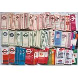 Large quantity (120+) of 1950s-70s London Transport POCKET MAPS including Central Bus, Country