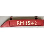 London Transport Routemaster bonnet FLEETNUMBER PLATE from RM 1542. The original RM 1542 entered